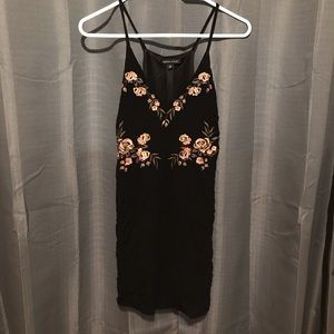 Kendall and Kylie flower embroidered black dress